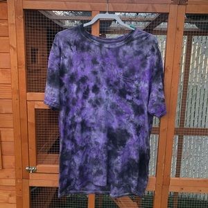 Purple & Grey/Black Tie Dye Pocket T-shirt